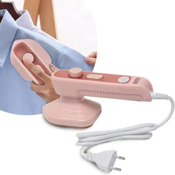 1/6 Rs. 2,100 Rs. 3,900 -46% Pink Steam Iron Electric Mini Ironing Machine Handheld Hanging Iron Wet Dry Garment Steamer  Vouchers vouchers 10% off 10% off