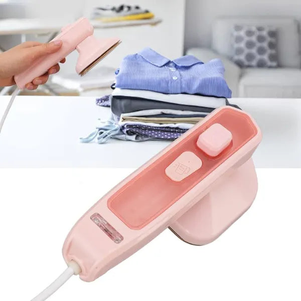 1/6 Rs. 2,100 Rs. 3,900 -46% Pink Steam Iron Electric Mini Ironing Machine Handheld Hanging Iron Wet Dry Garment Steamer  Vouchers vouchers 10% off 10% off